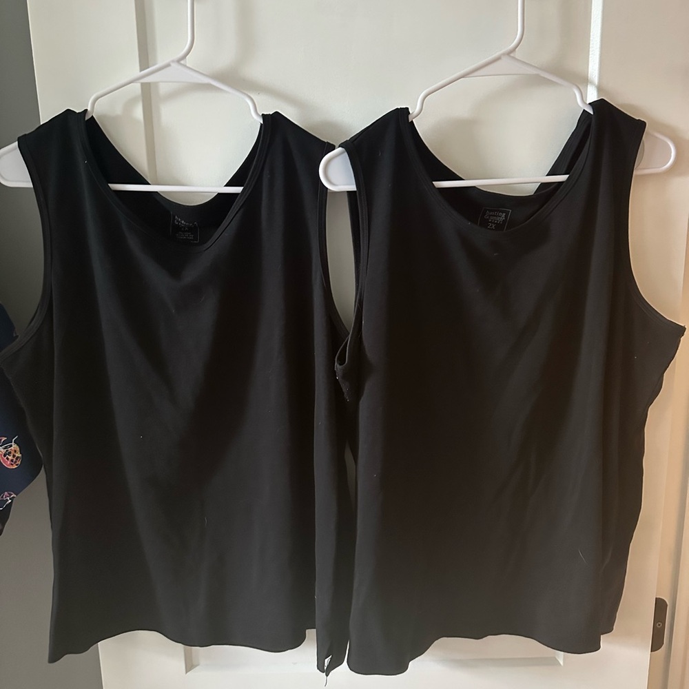 Black Sleeveless Women's 2X Top Bundle